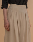 Pleated Wide-Leg Trousers