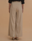 Pleated Wide-Leg Trousers