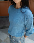Textured Yarn Knit Cropped Top