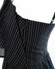 Striped Tiered Ruffle Mini Dress