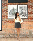 Mock Neck Cap Sleeve Knit Top