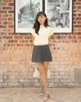 Mid-Waist Slit Skort