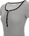 Stripe Henley Tee