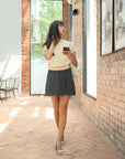 Mid-Waist Slit Skort