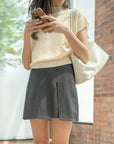 Mid-Waist Slit Skort