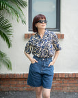 Floral Abstract Cuban Collar Shirt
