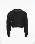Textured Yarn Knit Cropped Top