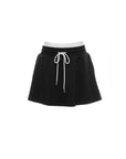 Sporty Drawstring Skirt With Inner