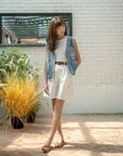 Embroidered Boho Denim Vest