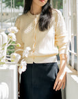 Cable Yarn Knit Button Cardigan
