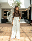 Pinstripe Wide Leg Pants