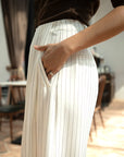 Pinstripe Wide Leg Pants