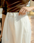 Pinstripe Wide Leg Pants