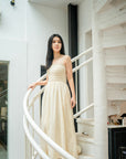 Smocked Dobby Maxi Dress