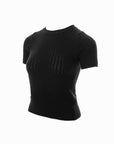 Yarn Knit Short-Sleeve Top