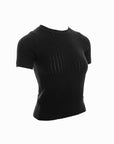 Yarn Knit Short-Sleeve Top
