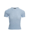 Yarn Knit Short-Sleeve Top