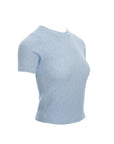 Yarn Knit Short-Sleeve Top