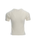 Yarn Knit Short-Sleeve Top