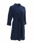 Quarter Sleeve Drawstring Dress