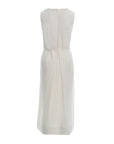 Sleeveless V-Neck Open Back Detail Midi Dress