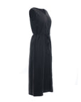 Sleeveless V-Neck Open Back Detail Midi Dress