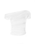 Asymmetric Neckline Fitted Top