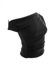 Asymmetric Neckline Fitted Top