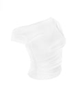 Asymmetric Neckline Fitted Top