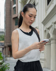 V-Neck Sleeveless Knit Top