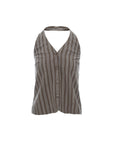 Pinstripe Halter Vest Top