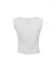 Side-Gathered Sleeveless Top