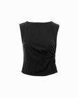Side-Gathered Sleeveless Top