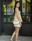 Flowy Textured Cami with Thin Straps Top