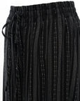 Textured Pinstripe Drawstring Pant