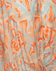 Printed Collar Wrap Shirt