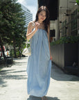 Bow-Front Midi Dress