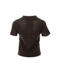 Pointelle Knit Polo Shirt
