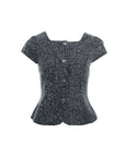 Tweed Peplum Blouse