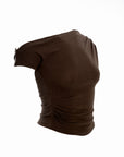 Asymmetric Neckline Fitted Top