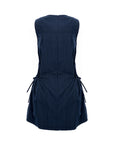 Sleeveless Ribbon Pocket Dress