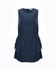 Sleeveless Ribbon Pocket Dress