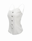 Sleeveless Button Front Top