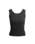 Lace Trim Ribbed Tank Top