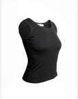 Lace Trim Ribbed Tank Top