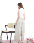 Pleated Wide-Leg Trousers