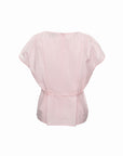 Gathered Cape Sleeve Blouse