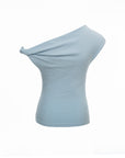 Asymmetric Off-Shoulder Knit Top