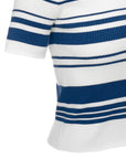 Striped Polo Knit Top