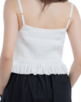 Cable-Knit Peplum Camisole